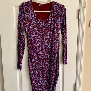 A Pea In The Pod Side Ruched Maternity Dress